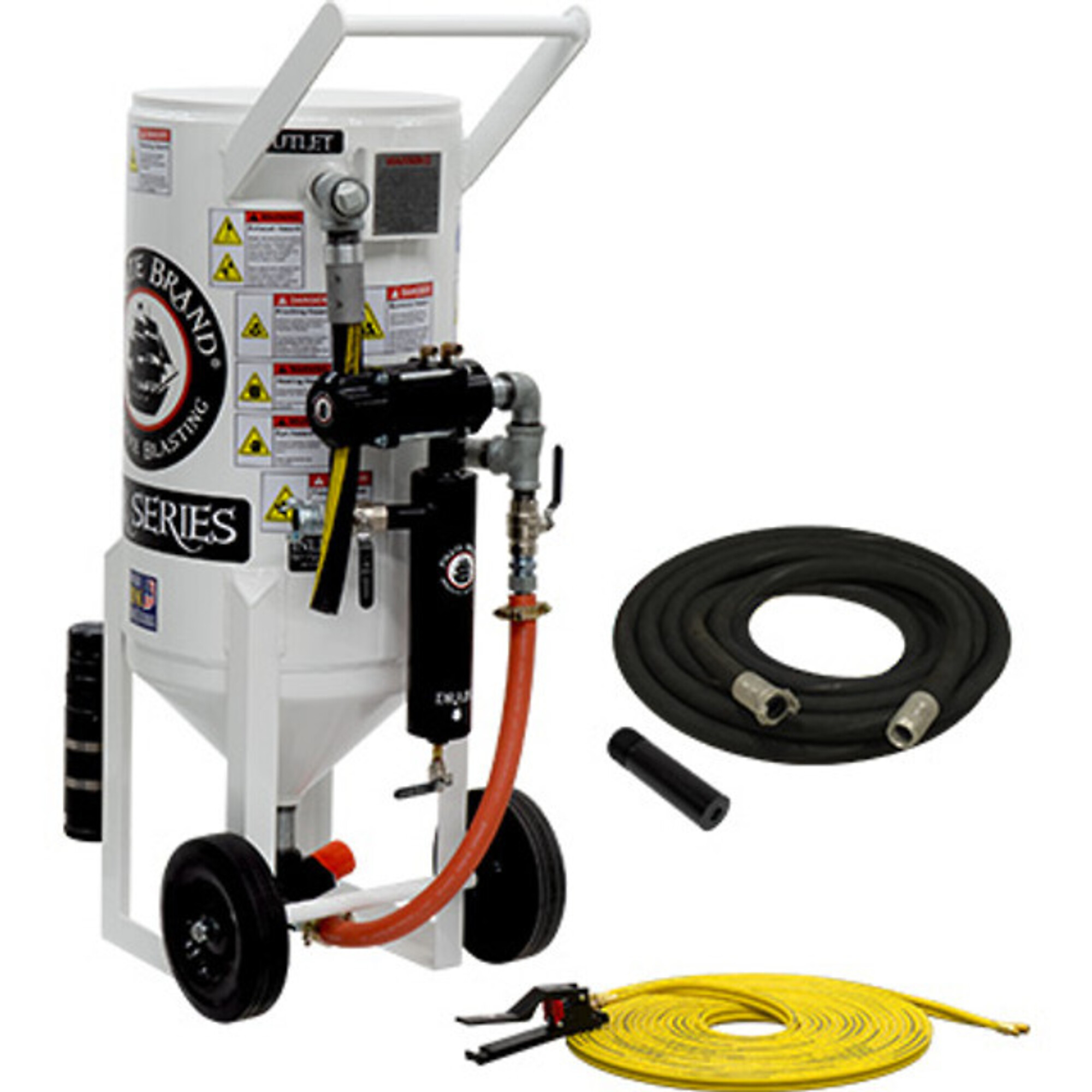 Pirate Brand S-Series Portable Blast Pot — 3.5 Cu. Ft., Pressure Release System, Pneumatic Controls, Model# 888-0331-12611PB-B